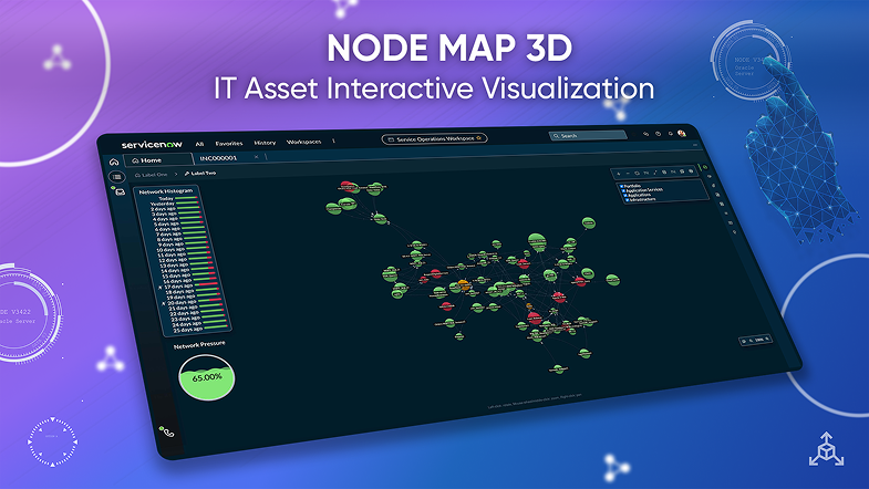 Node Map 3D IT asset visualization preview